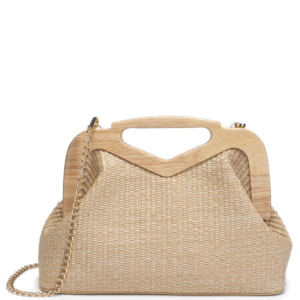 WOVEN HANDLE CROSSBODY BAG