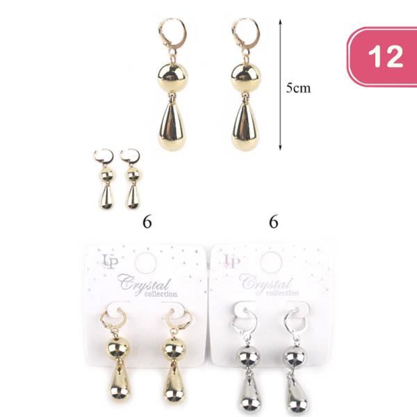 METAL DANGLE EARRING (12 UNITS)