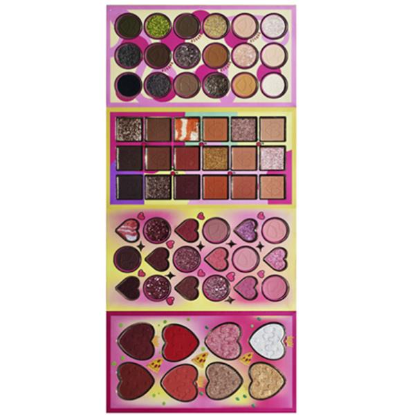 CUTE THEME MULTI-LAYER HEART-SHAPED PANS RECTANGULAR EYESHADOW & FACE PALETTE