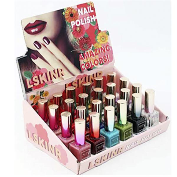 METALLIC COLOR NAIL POLISH DISPLAY (24 UNITS)