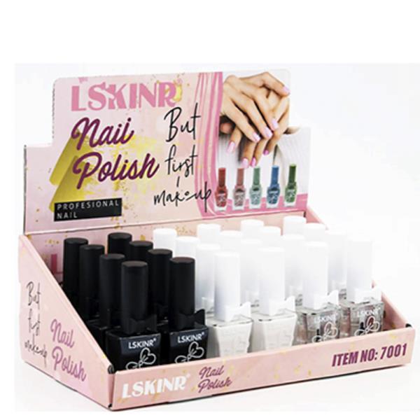 BLACK & CLEAR NAIL POLISH DISPLAY (24 UNITS)