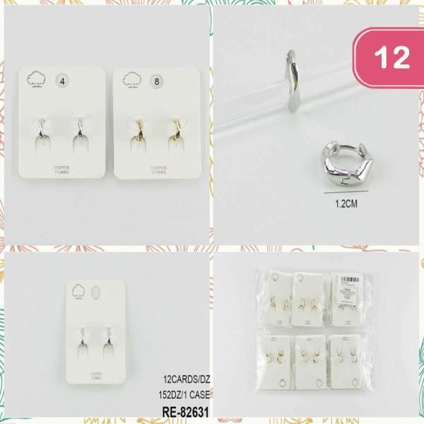 ORGANIC SHAPE HUGGIE EARRING (12 UNITS)