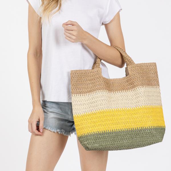 MULTI COLOR STRIPE TOTE BAG