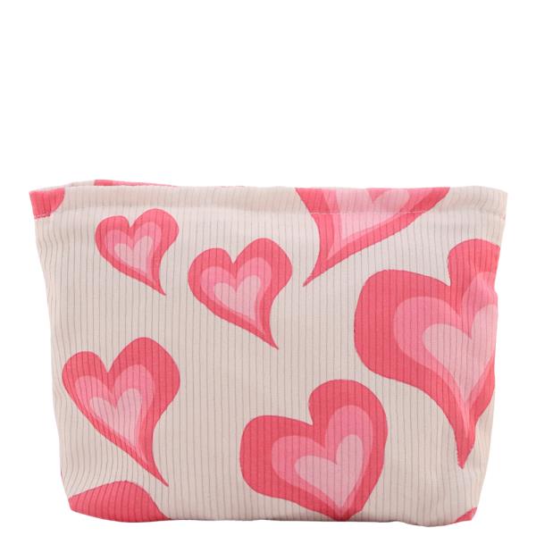 HEART PATTERN LINED POUCH