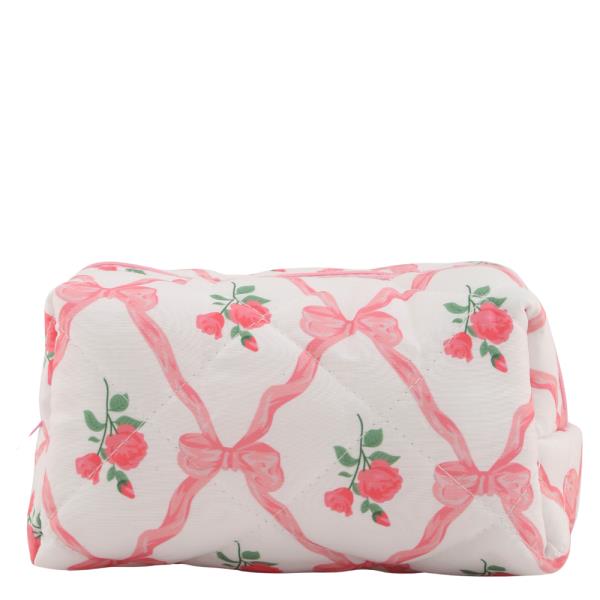 FLOWER RIBBON BOW PATTERN POUCH