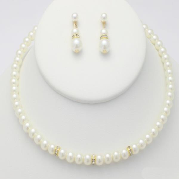 PEARL NECKLACE EARRING SET