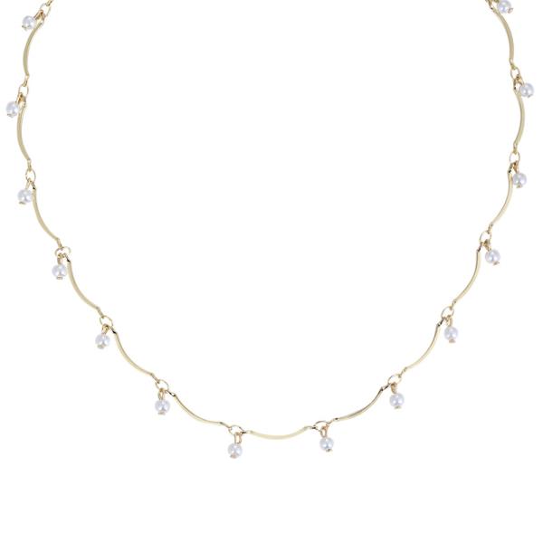 PEARL CURVE CHAIN NECKLACE