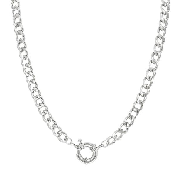 LINK CHAIN RING CLASP NECKLACE