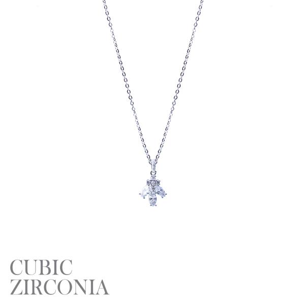 CZ THREE MARQUISE NECKLACE