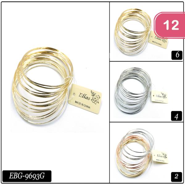 ASSORTED BANGLE SET (12 UNITS)