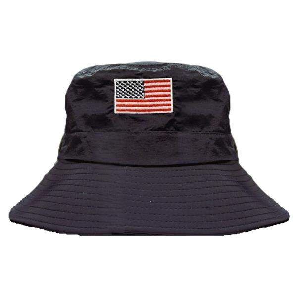 USA AMERICAN FLAG BUCKET HAT WITH STRAP