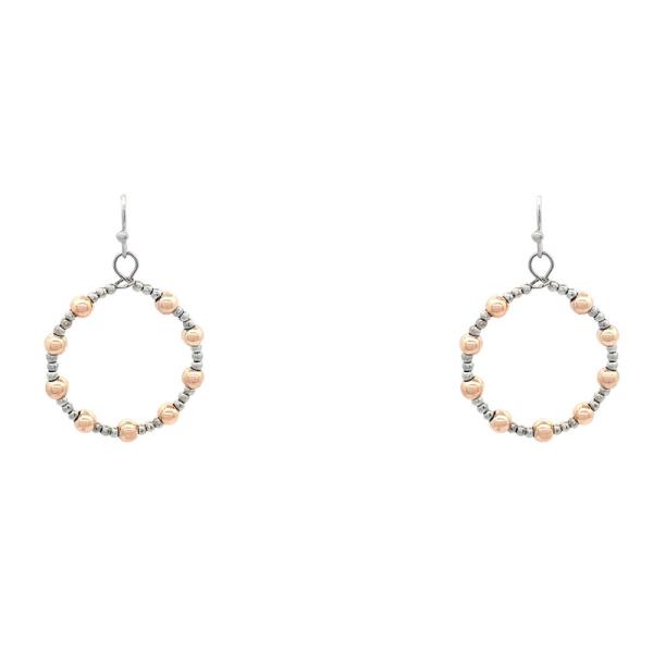 ROUND BEADED DANGLE EARRING