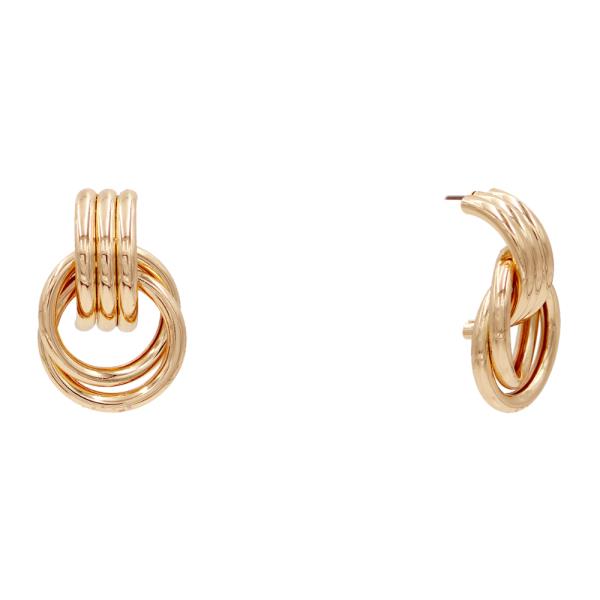 DOUBLE LOOP METAL EARRING