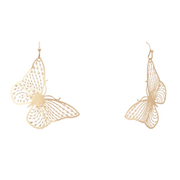 BUTTERFLY METAL DANGLE EARRING