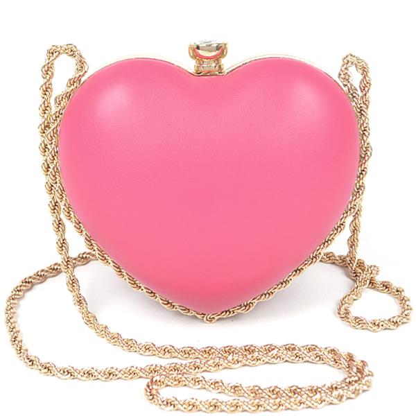 HEART FRAME CHAIN MINI CROSSBODY BAG