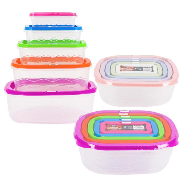 KITCHEN AND CO FOOD CONTAINER 10PC RECTANGULAR SET