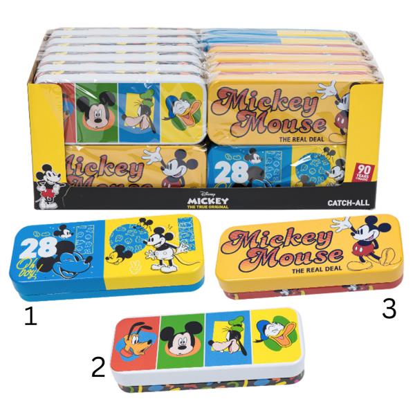 DISNEY MICKEY MOUSE TIN PENCIL CASE