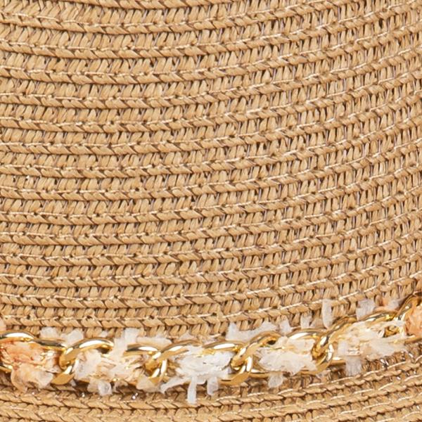 CONFETTI BRAIDED CHAIN BAND STRAW HAT