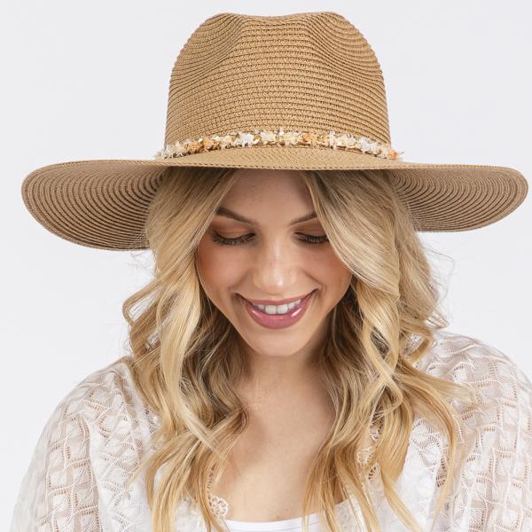 CONFETTI BRAIDED CHAIN BAND STRAW HAT