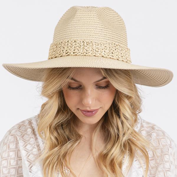 PAPER STRAW BRAID SUN HAT