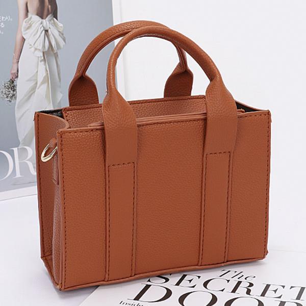 FAUX LEATHER TOTE BAG SATCHEL