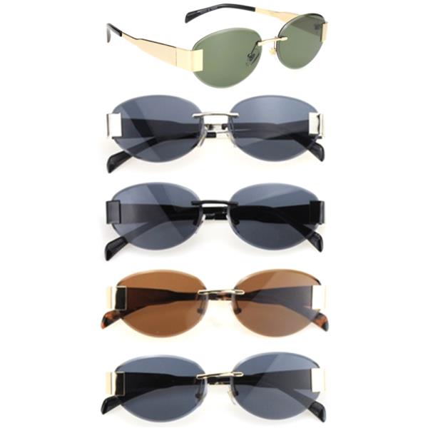 OVAL TRENDY SUNGLASSES 1DZ