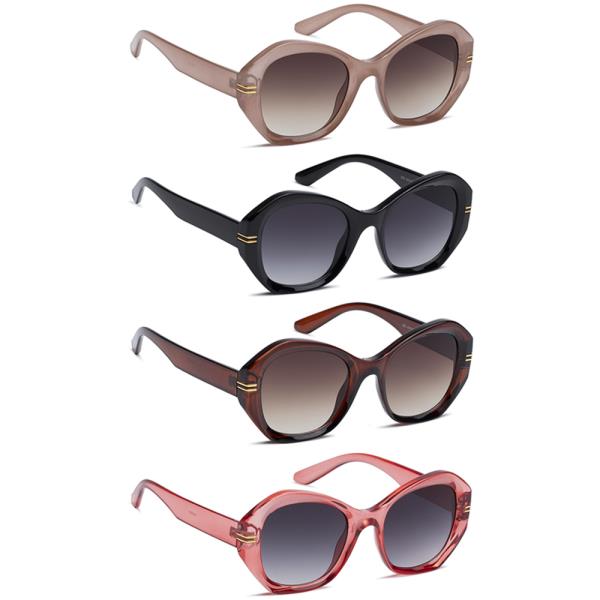 ROUND CHIC DESIGN SUNGLASSES 1DZ