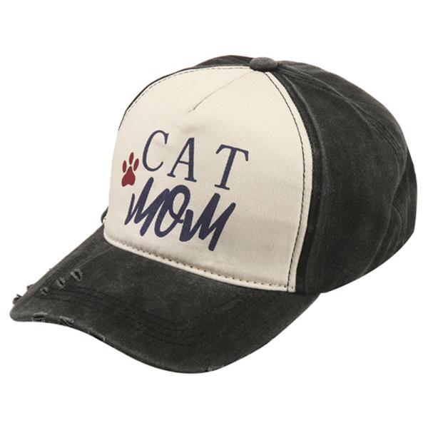 CAT MOM TWO TONED TRUCKET HAT CAP