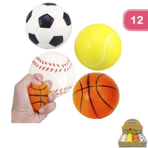 SPORT BALL SQUISHY TOY (12 UNITS)