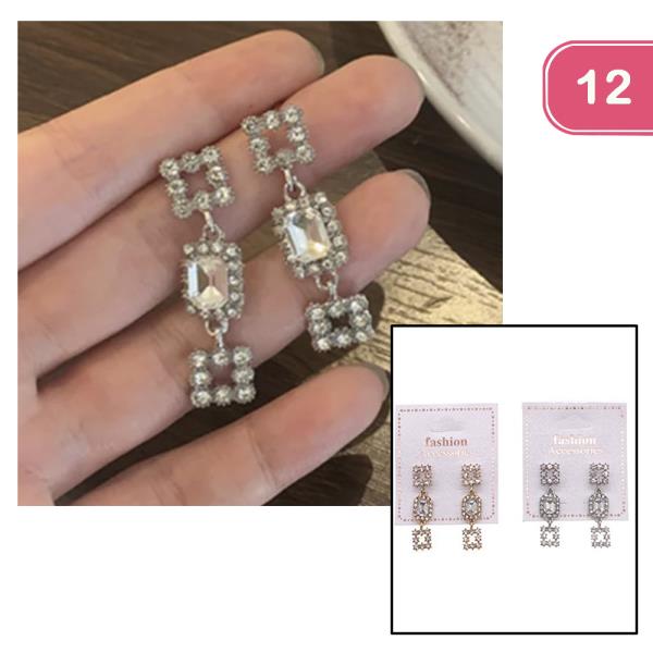 RHINESTONE EARRING (12 UNITS)