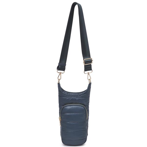 NYLON PUFFY WATER BOTTLE CROSSBODY BAG