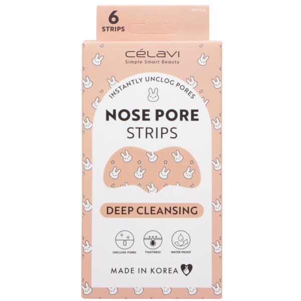 CELAVI DEEP CLEANSING NOSE PORE 6 STRIPS RABBIT