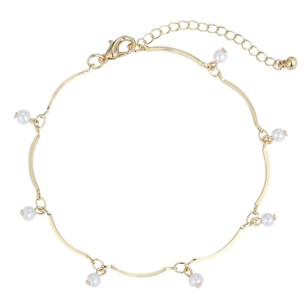 PEARL CURVE CHAIN BRACELET