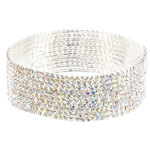 RHINESTONE 2MM 10 STRAND BRACELET