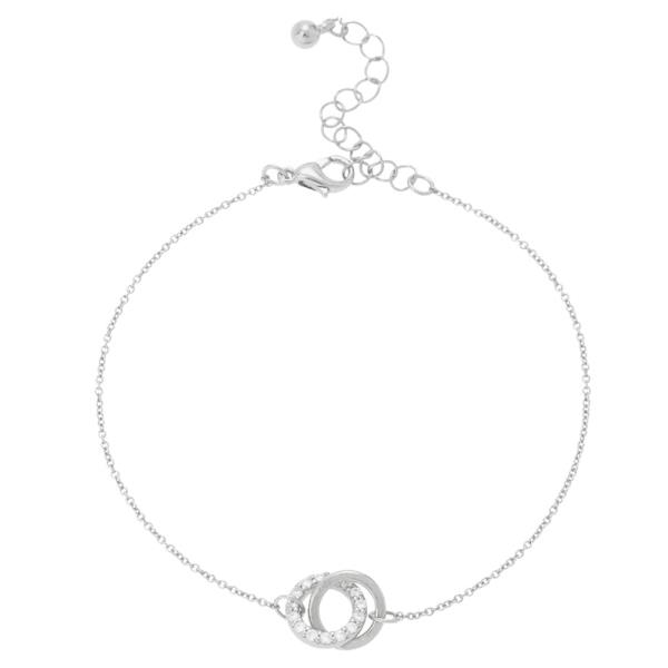 CZ INTERLOCKING CIRCLE BRACELET