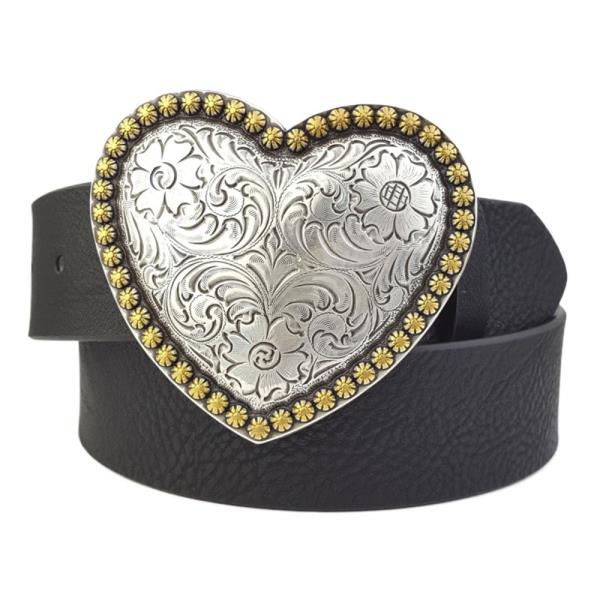 WESTERN HEART BUCKLE BELT