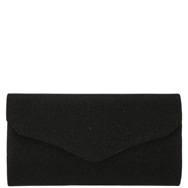 TEXTURED FLAP CLUTCH BAG