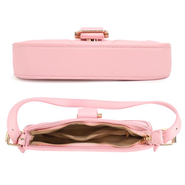 SMOOTH BUCKLE DESIGN SHOULDER BAG