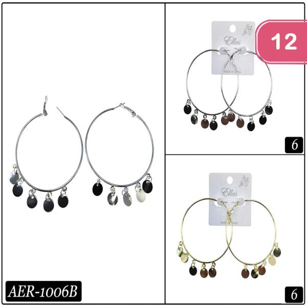 ROUND HOOP EARRING (12 UNITS)