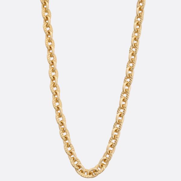 OVAL LINK METAL NECKLACE