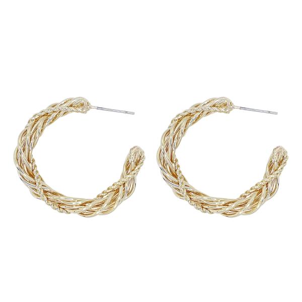 WIRE METAL OPEN HOOP EARRING