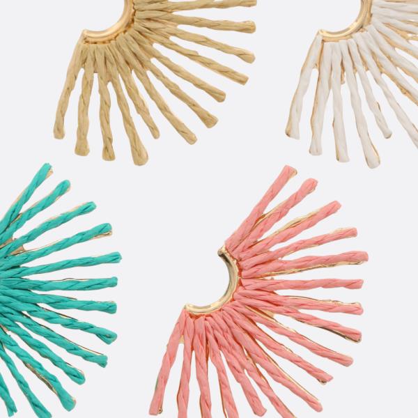RAFFIA METAL EARRING