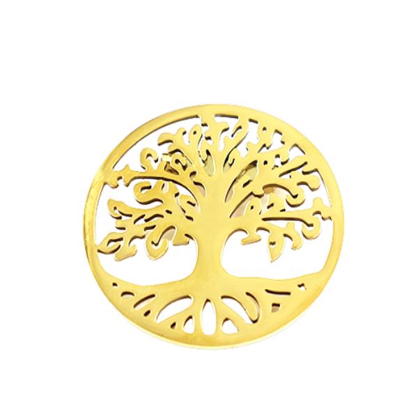 METAL TREE OF LIFE BROOCH PIN