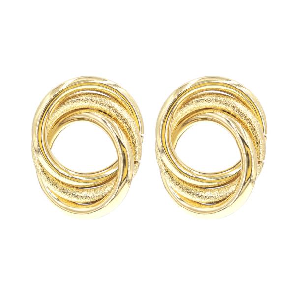 TRIPLE RING POST EARRING