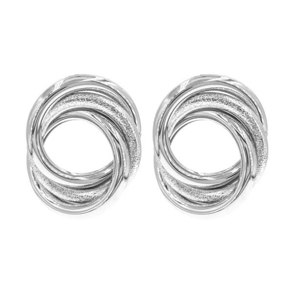 TRIPLE RING POST EARRING