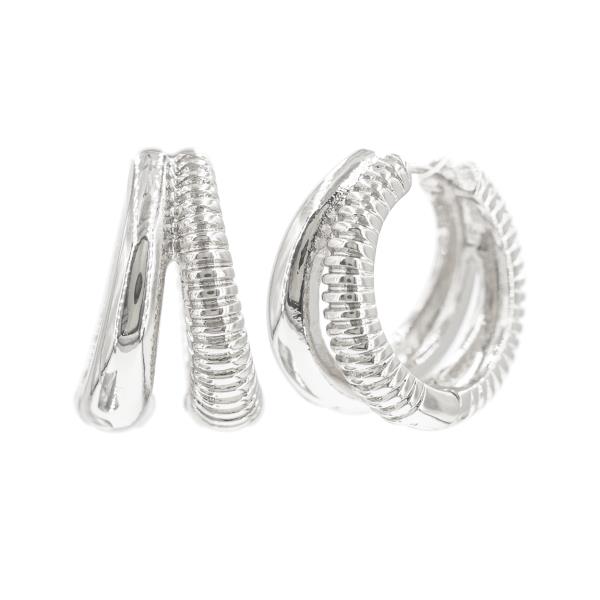 DOUBLE HUGGIE HOOP EARRING