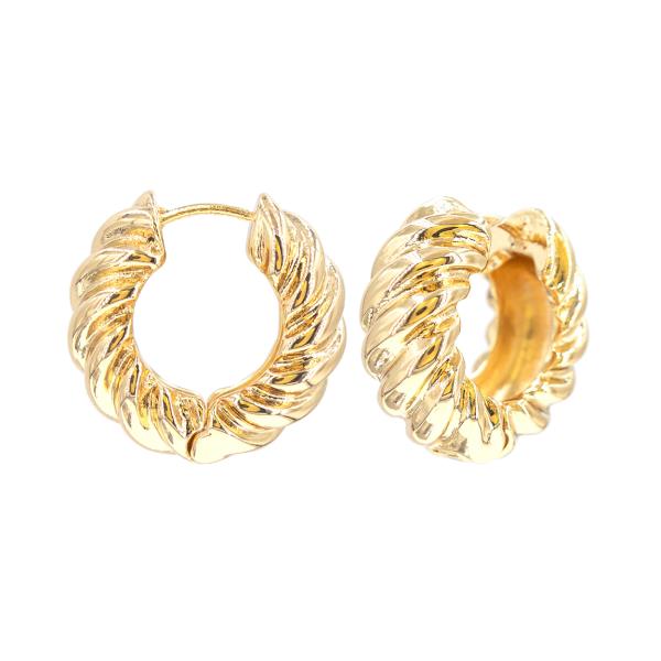 CHUNKY TWISTED HOOP EARRING