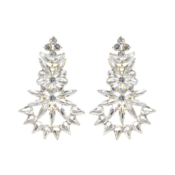 MARQUISE CUT LEAF DROP EARRING