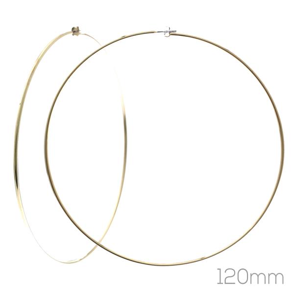 2MM WIRE 120MM HOOP EARRING