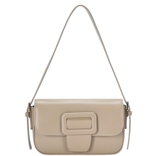 SMOOTH FLAP SHOULDER BAG